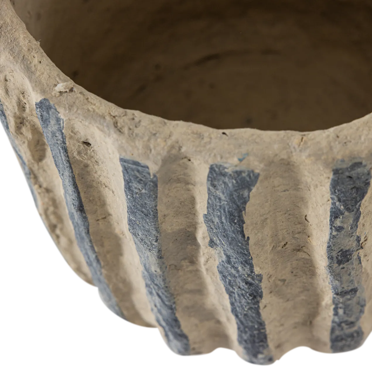 Karo decoratie pot papier mache zand