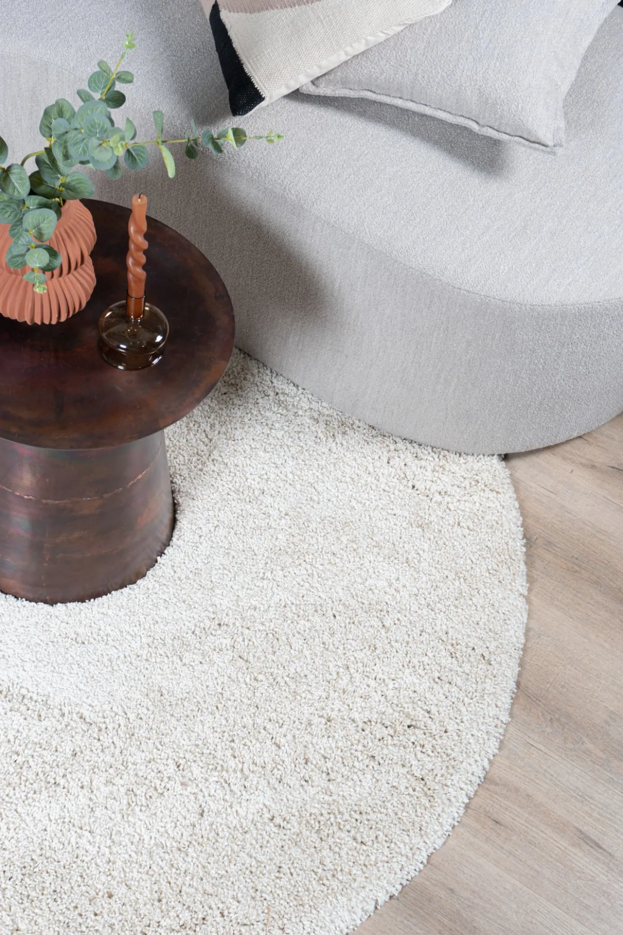 Karpet Rome Creme Rond ø200 cm