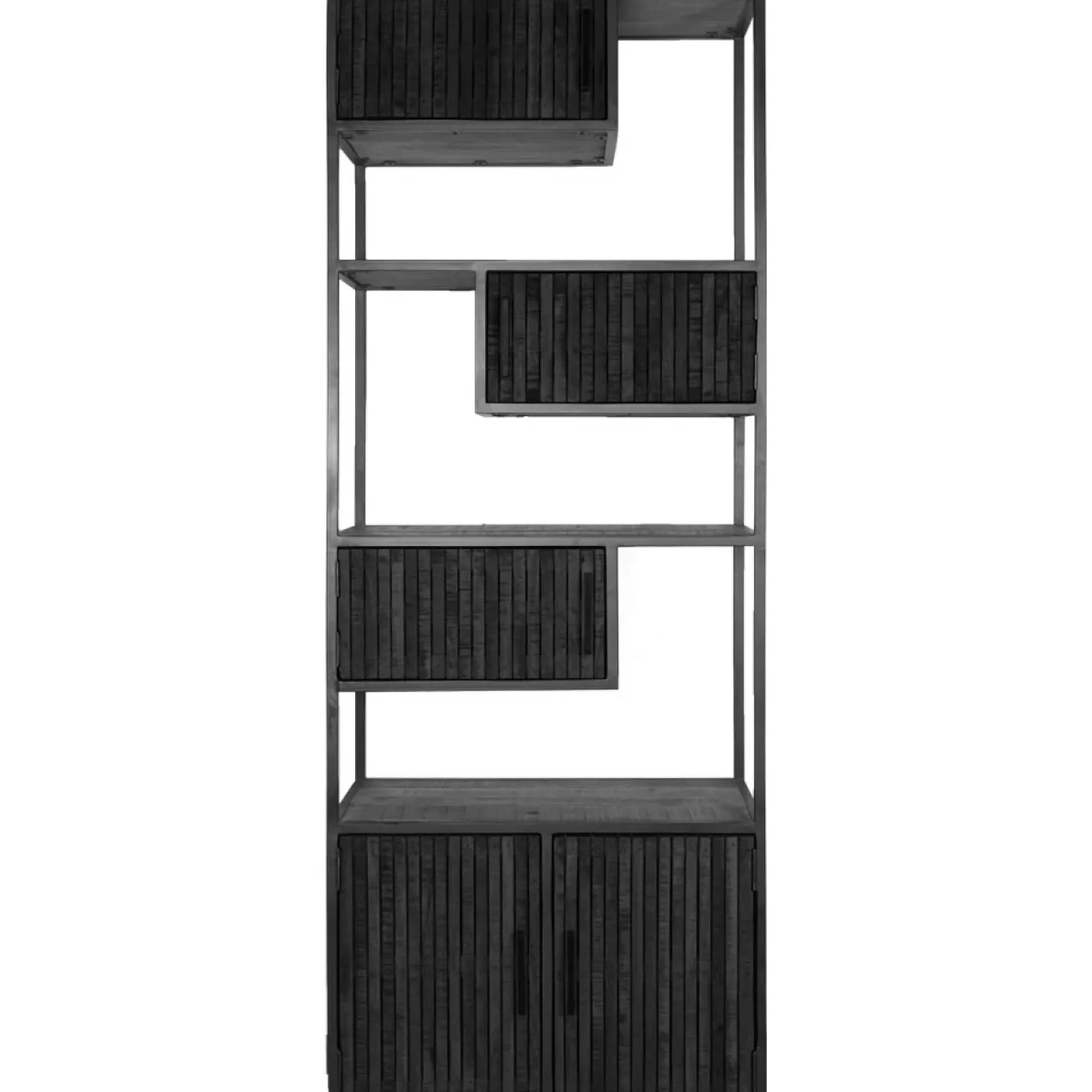 Kast Loek 210 x 80 cm - zwart Mangohout