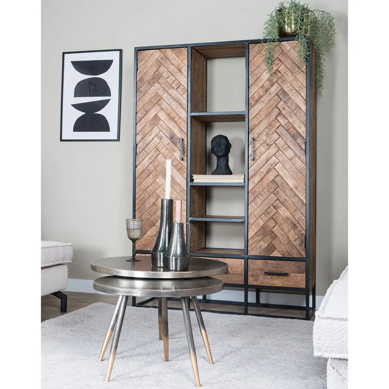 Kast Raya Visgraat - Bruin