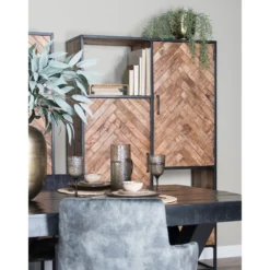 Kast Roan Visgraat - Bruin Mangohout