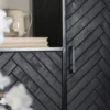 Kast Roan Visgraat - Zwart Mangohout