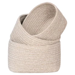 Katoenen manden Carlijn - set van 3 Beige