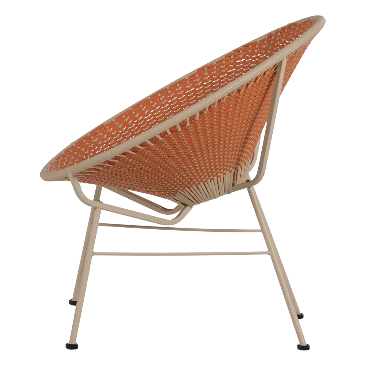 Kazoun tuin loungestoel wicker oranje