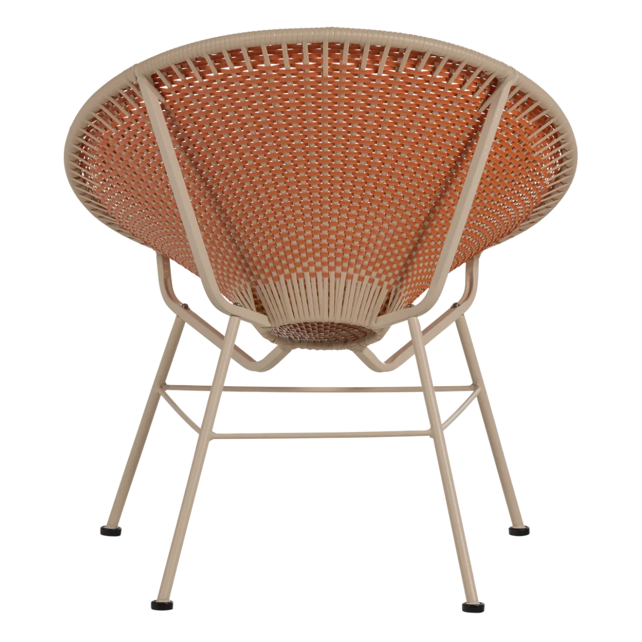Kazoun tuin loungestoel wicker oranje