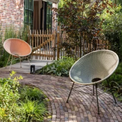 Kazoun tuin loungestoel wicker groen