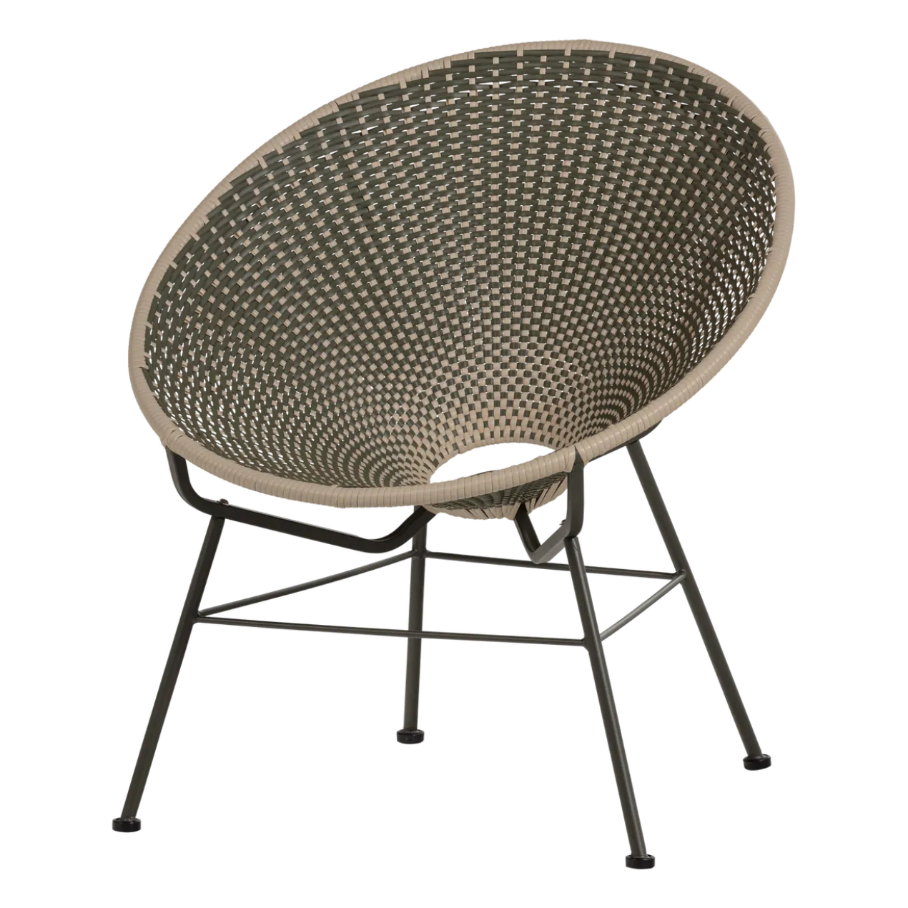 Kazoun tuin loungestoel wicker groen