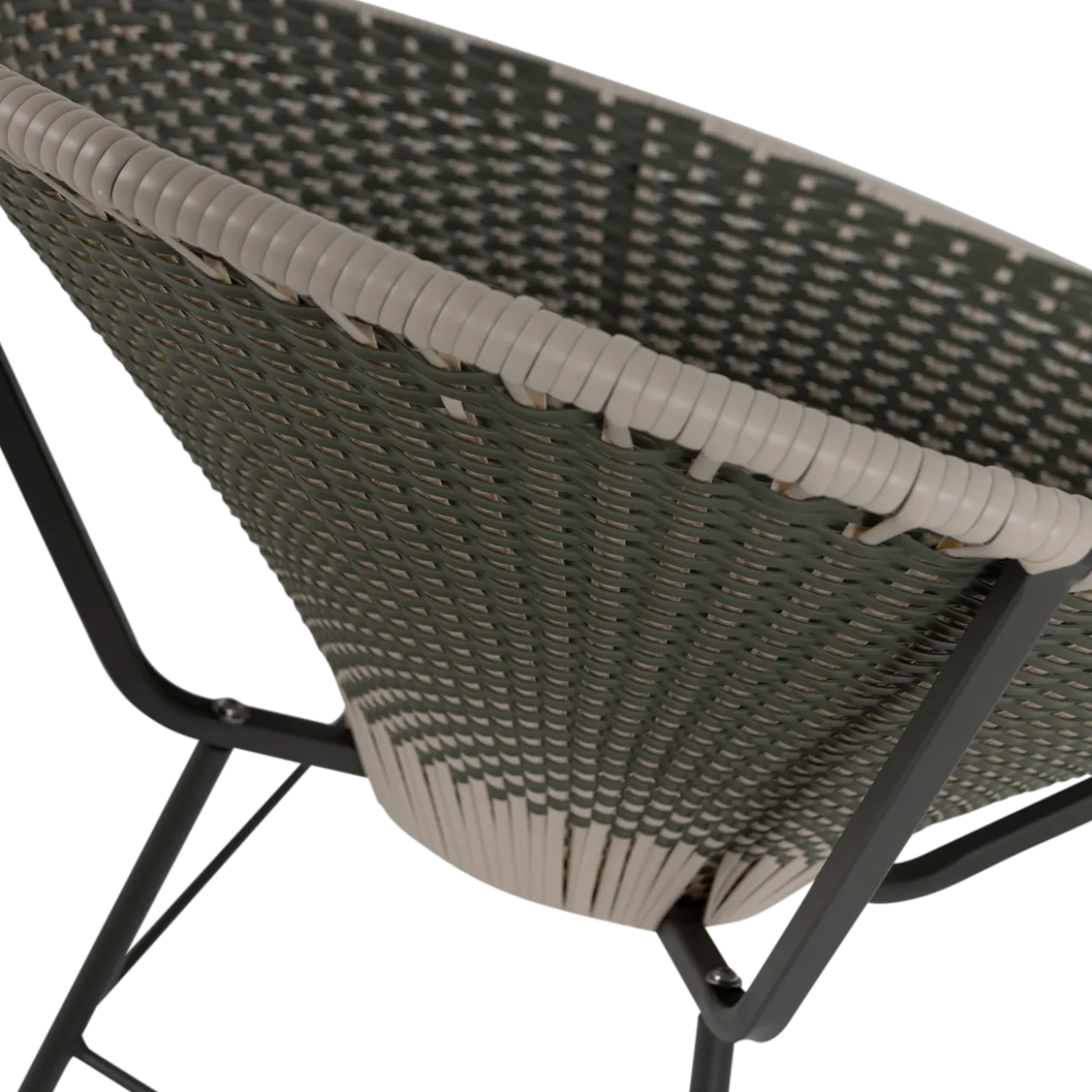 Kazoun tuin loungestoel wicker groen