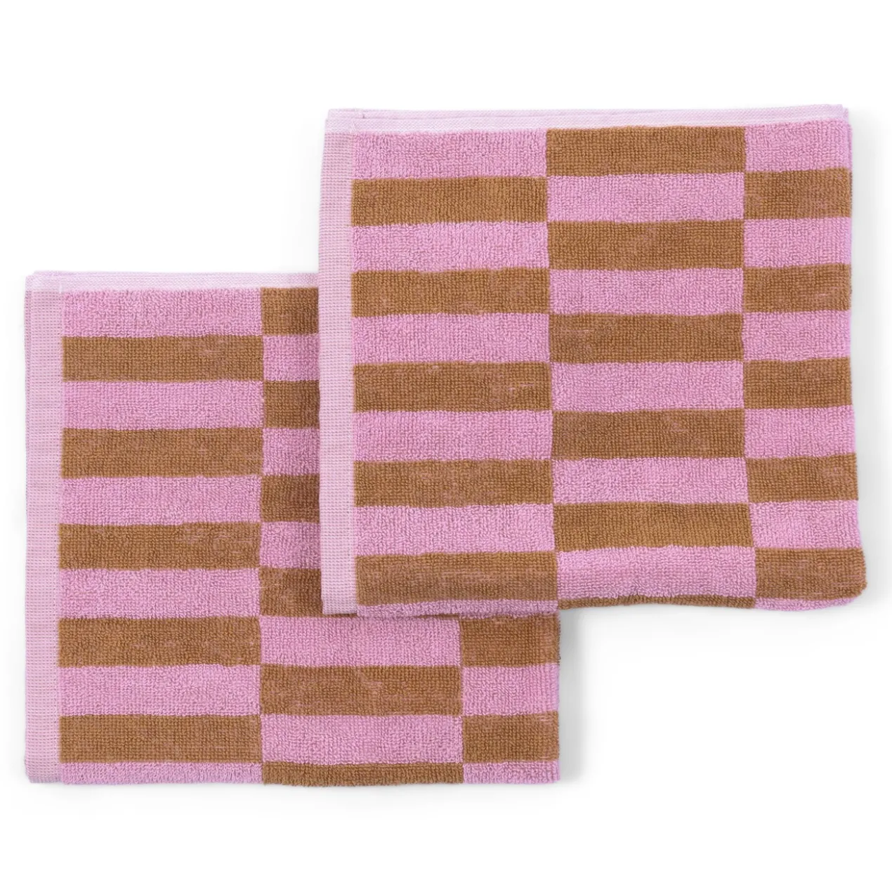Keukendoek Bonnie 50x50 cm caramel/pink - set van 2