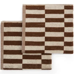 Keukendoek Bonnie 50x50 cm choco/off-white - set van 2
