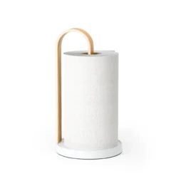 Keukenrolhouder Bellwood Wit Naturel Hout