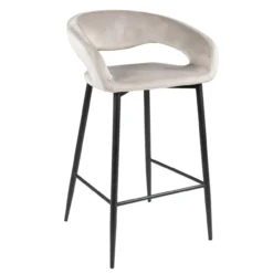 Kick barkruk Lenn velvet -Champagne