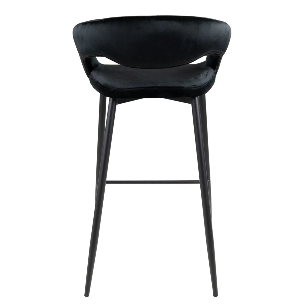 Kick barkruk Lenn velvet - Zwart