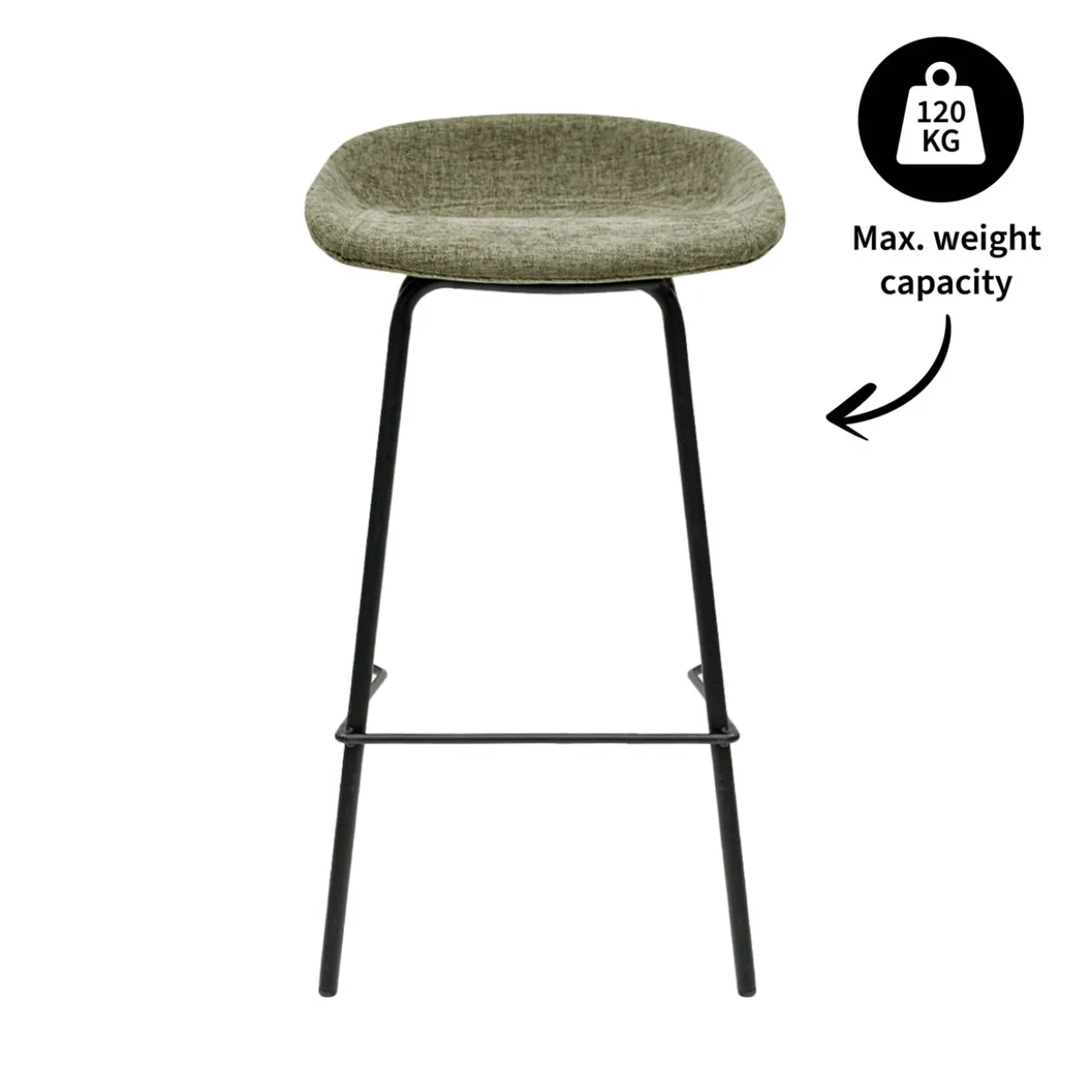 Kick barkruk Riga H70 cm groen