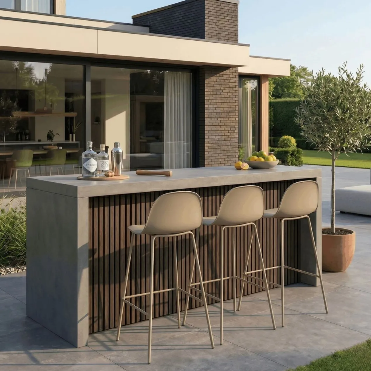Kick Barkruk tuin Ciro beige
