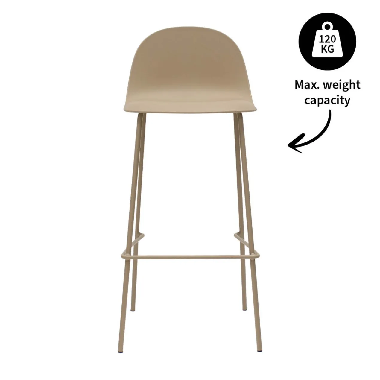 Kick Barkruk tuin Ciro beige