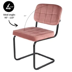 Kick buisframe stoel Ivy - Roze