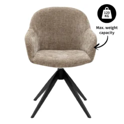Kick draaistoel Matt - taupe