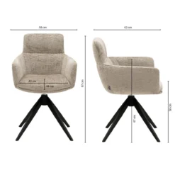 Kick Draaistoel Niek Beige