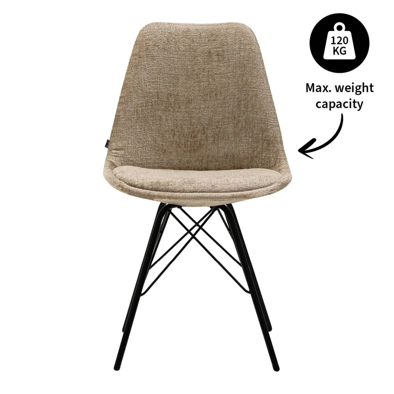 Kick eetkamerstoel Bren - beige