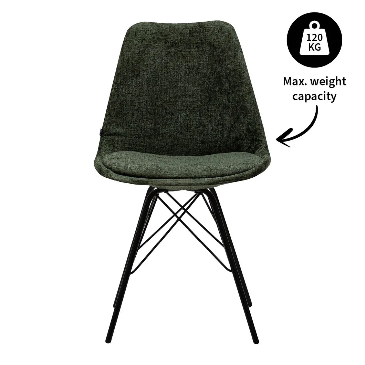 Kick eetkamerstoel Bren - groen