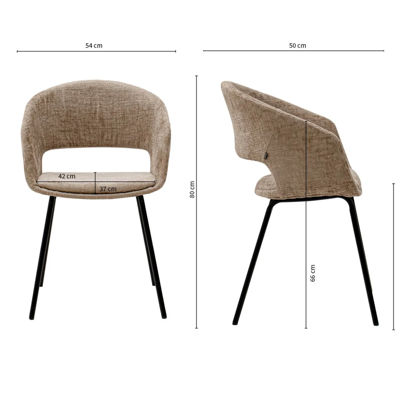 Kick eetkamerstoel Mette - beige