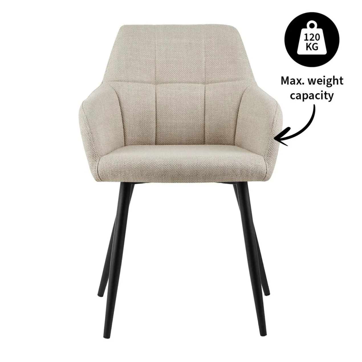 Kick eetkamerstoel Nova - beige