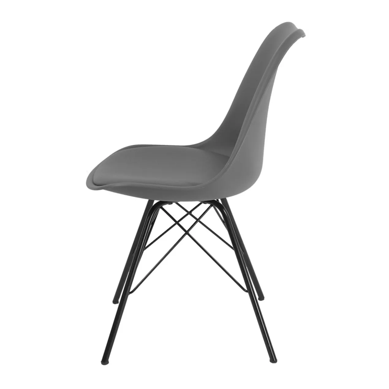 Kick kuipstoel Metal Luuk donkergrijs