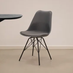 Kick kuipstoel Metal Luuk donkergrijs
