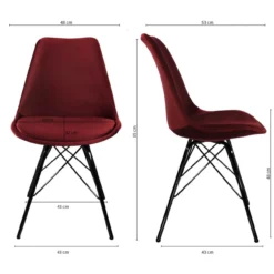 Kick kuipstoel - Velvet rood BL