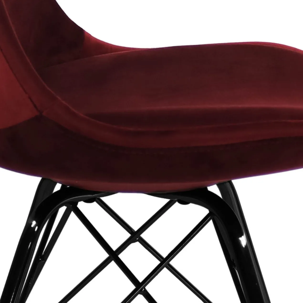 Kick kuipstoel - Velvet rood BL
