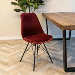 Kick kuipstoel - Velvet rood BL