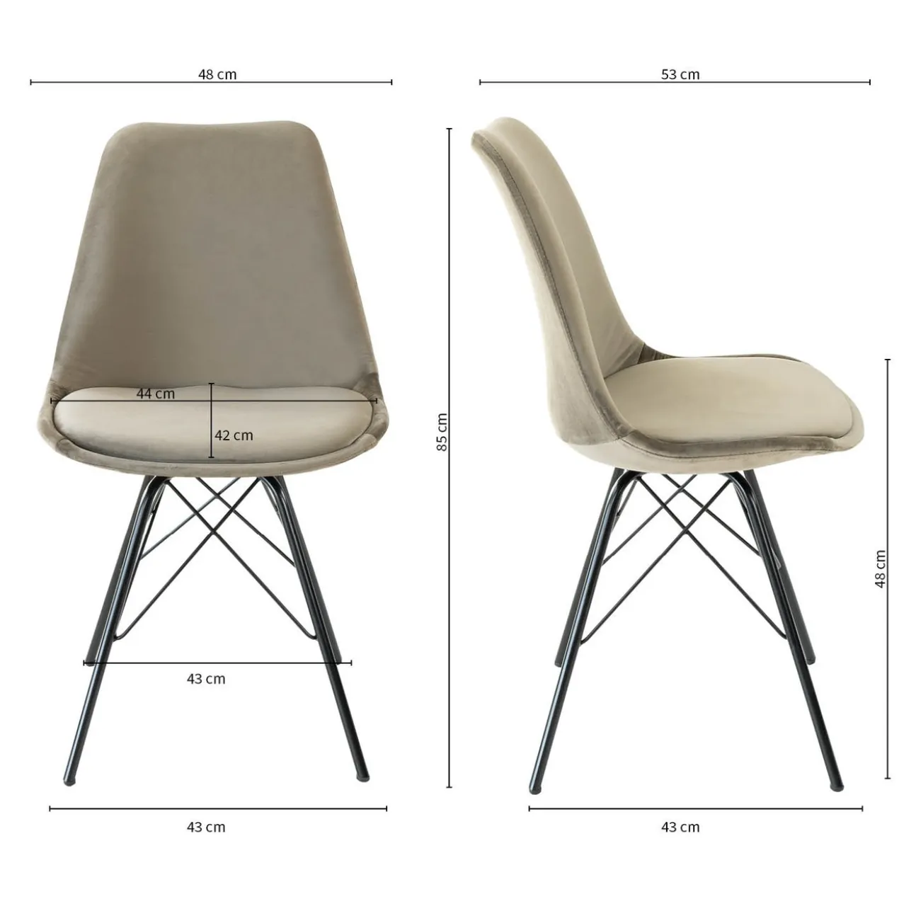 Kick Kuipstoel - Velvet taupe BL