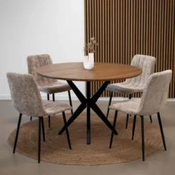 Kick tafel Havard - rond 140cm bruin