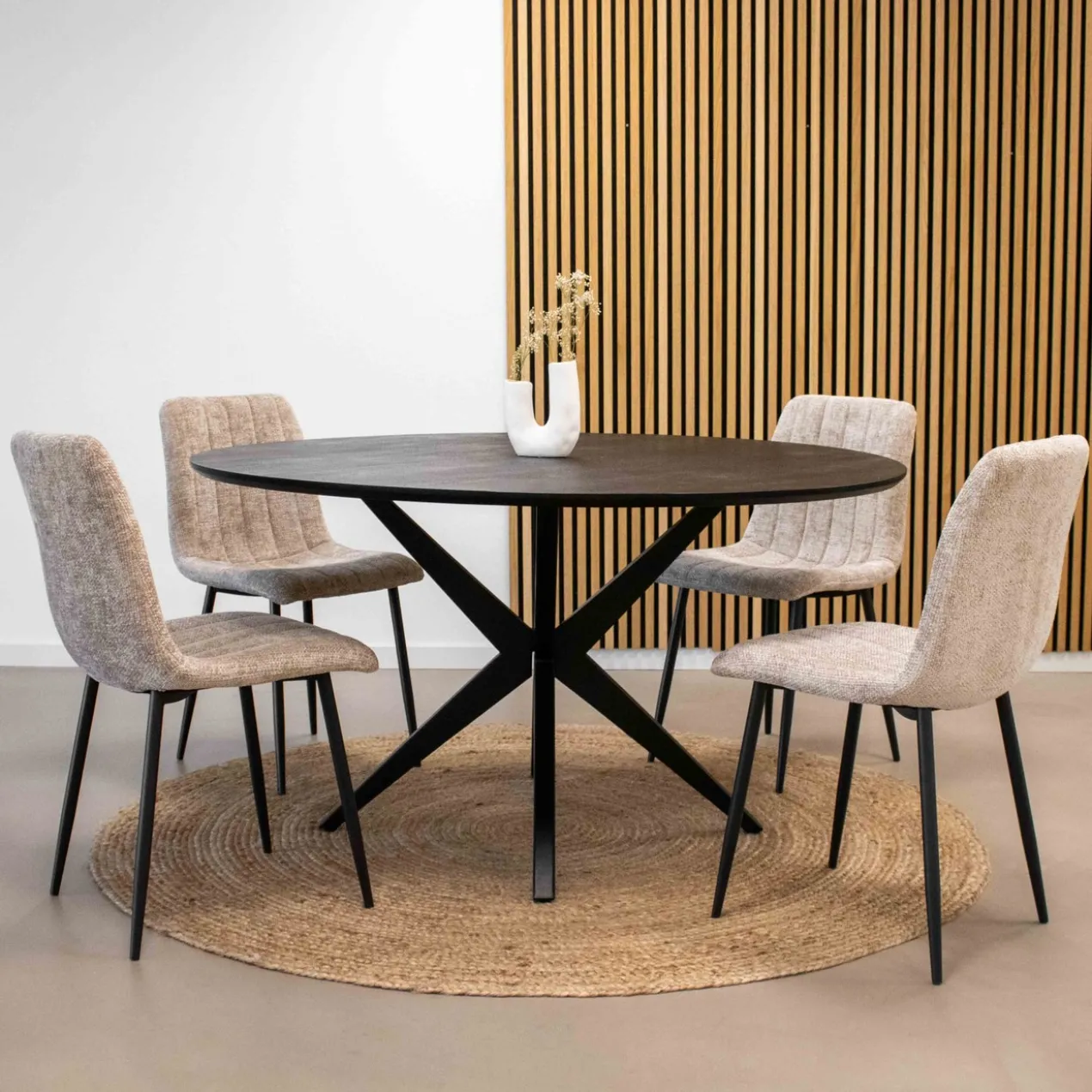 Kick tafel Havard - rond 140cm zwart