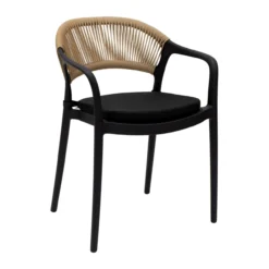 Kick Tuinstoel Coco - Zwart/beige