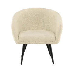 Kinderfauteuil Annika Teddystof Gebroken wit