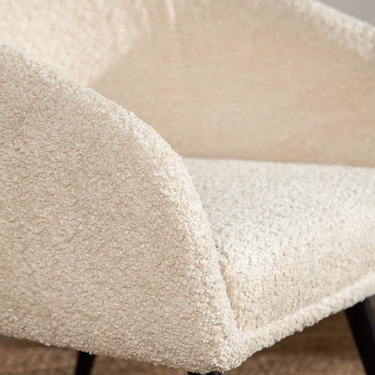 Kinderfauteuil Annika Teddystof Gebroken wit
