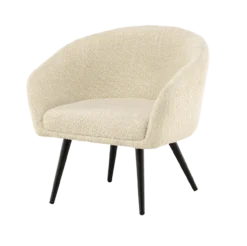 Kinderfauteuil Annika Teddystof Gebroken wit