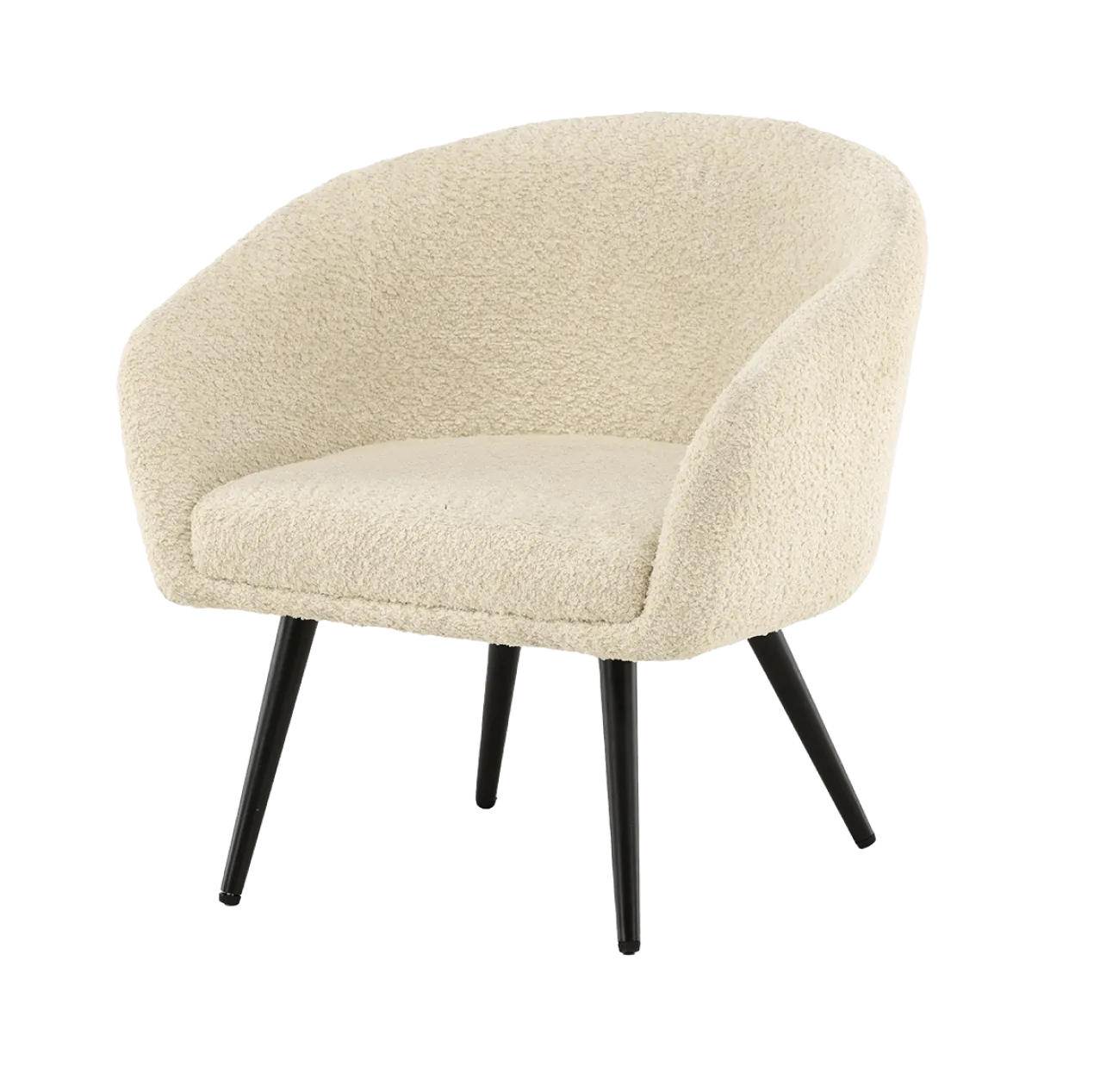 Kinderfauteuil Annika Teddystof Gebroken wit