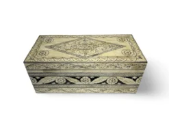 Kist bone inlay wit/zwart