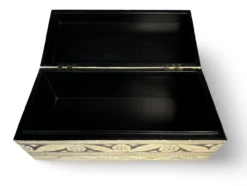 Kist bone inlay wit/zwart