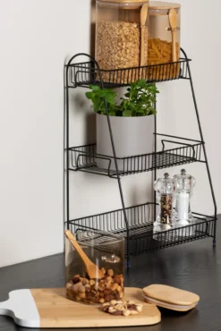 Kitchen rack Tidy large iron matt black