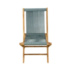 Klapstoel Teak Handgemaakt-steel blue