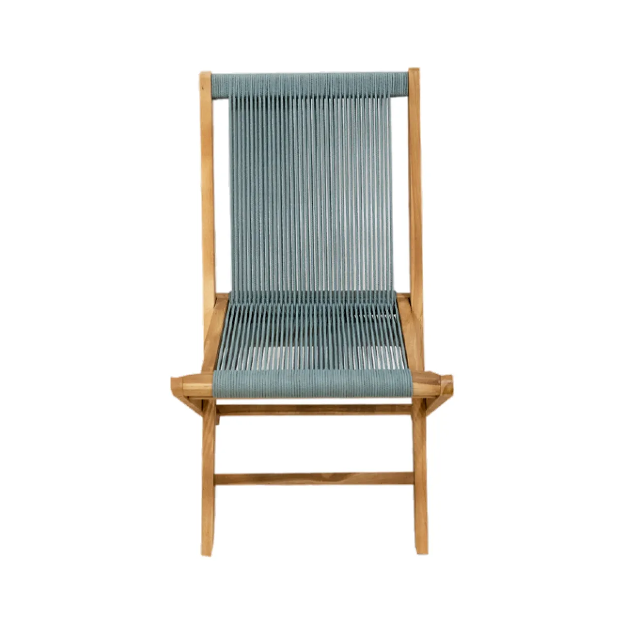 Klapstoel Teak Handgemaakt-steel blue