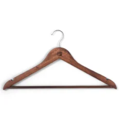 Kledinghangers hout walnut - set van 6