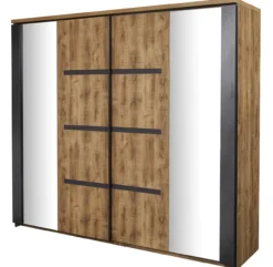 Kledingkast Tropix 217 x 221 x 63 cm - Mango fineer