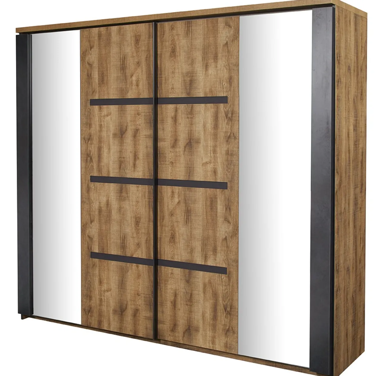 Kledingkast Tropix 217 x 221 x 63 cm - Mango fineer