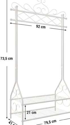Kledingrek Vintage van metaal - Indusign 92 x 173 cm
