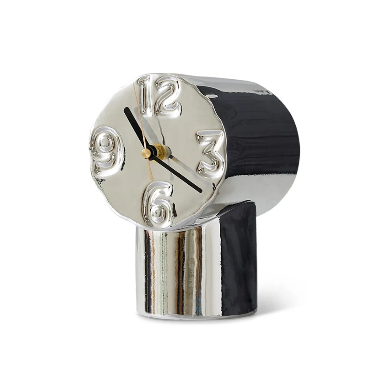 Klok Retro ceramic chrome